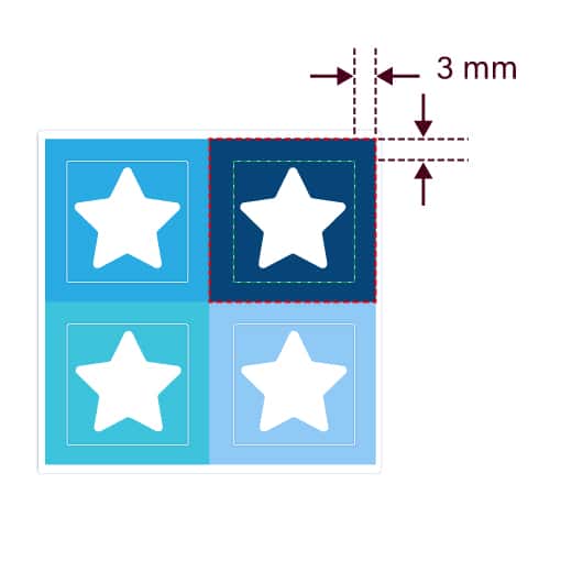 board game tile bleed zone