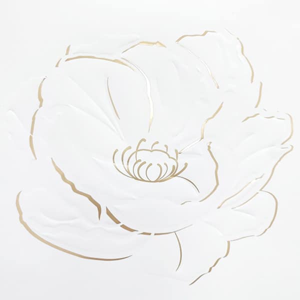 emboss beautiful design flower