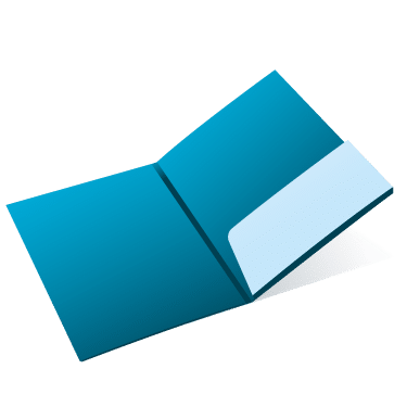 Folder with a spine