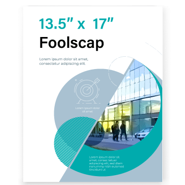 Foolscap Size 13.5 x 17 inches
