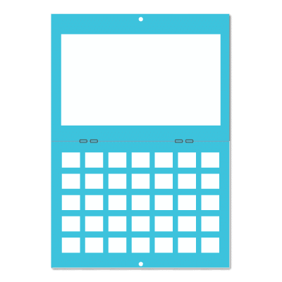 Saddle stitch binding calendar