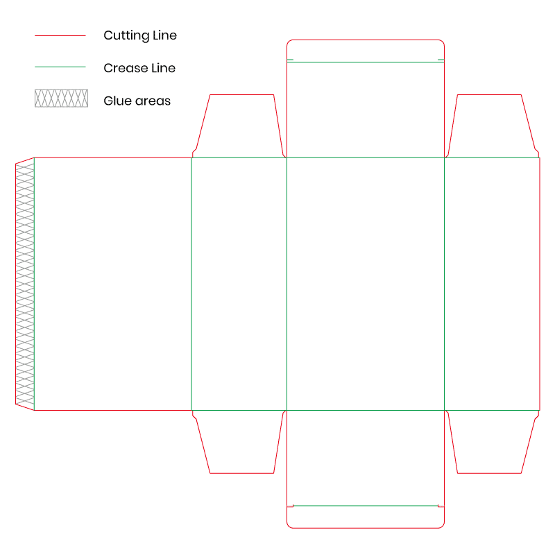 Custom Straight Tuck End Boxes dieline