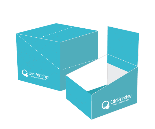 Tuck-end display box with perforations