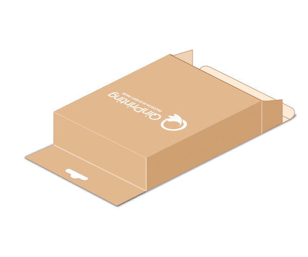 Tuck-end Kraft box with a hang-tab