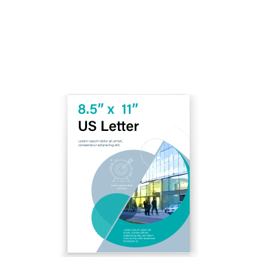 US Letter Size 8.5 x 11 inches