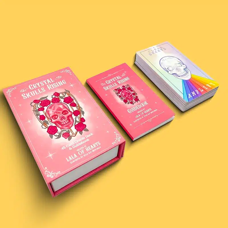 custom card deck with booklet and rigid box