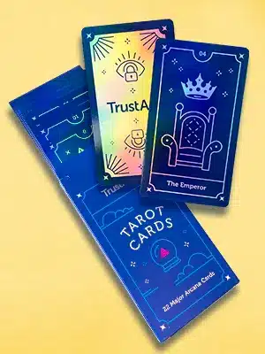 custom holographic card menu