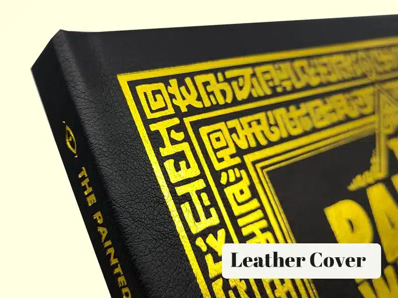 Faux leather cover or fabric for limited edition books