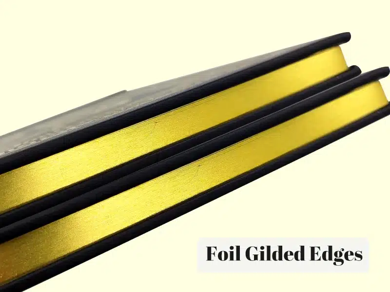 Painted edges or foil gilded edges for limited edition books